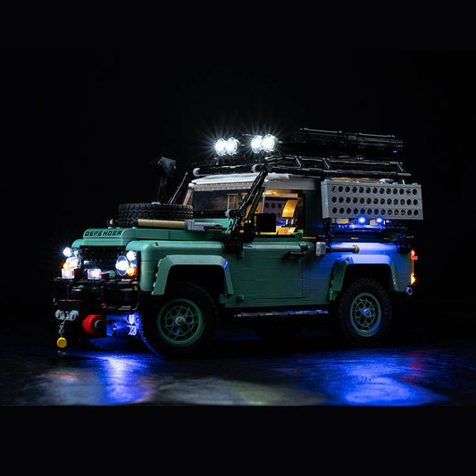 LED-Beleuchtungsset für LEGO® Icons Land Rover Classic Defender 90 10317 Fernbedienungs-Version