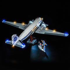 Set di Illuminazione LED per LEGO® Icons Douglas™ DC-3™ PAN AM® – 11378 Versione con Telecomando