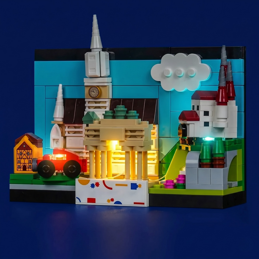 LED-Beleuchtungsset für die LEGO® Deutschland Postkarte – 40954 Fernbedienungs-Version