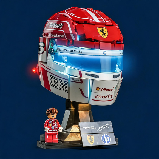 LED-belysningssæt til LEGO® Editions Scuderia Ferrari HP Charles Leclerc Hjelm 43014 (Elite Edition)