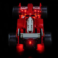 LED-belysningssæt til LEGO® Icons Ferrari F2004 & Michael Schumacher – 11375 fjernbetjeningsversion