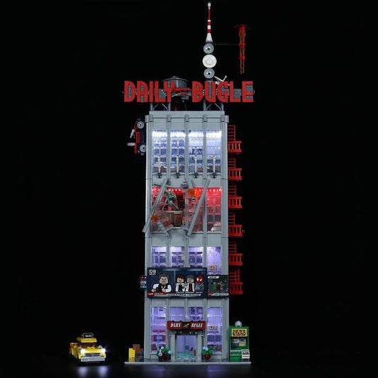 LED-belysningssæt til LEGO® Marvel Daily Bugle 76178 fjernbetjeningsversion