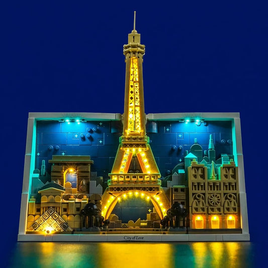 Juego de iluminación LED para LEGO® Architecture Paris 21064 versión de control remoto