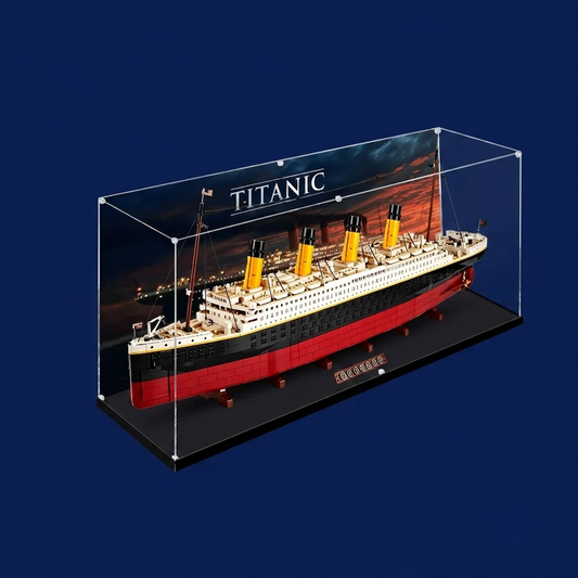 Staubdichte HD-Acryl-Vitrine mit UV-Schutz für LEGO Creator Expert 10294 Titanic