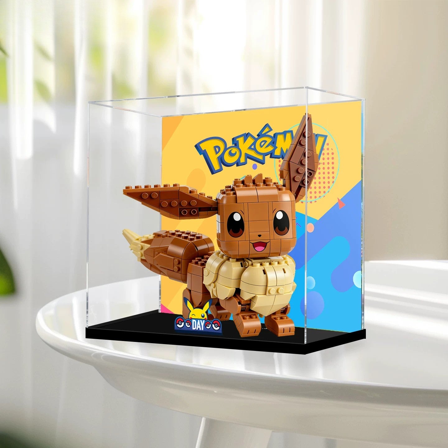 Staubdichte HD-Acryl-Vitrine mit UV-Schutz für LEGO Pokémon 72151 Evoli