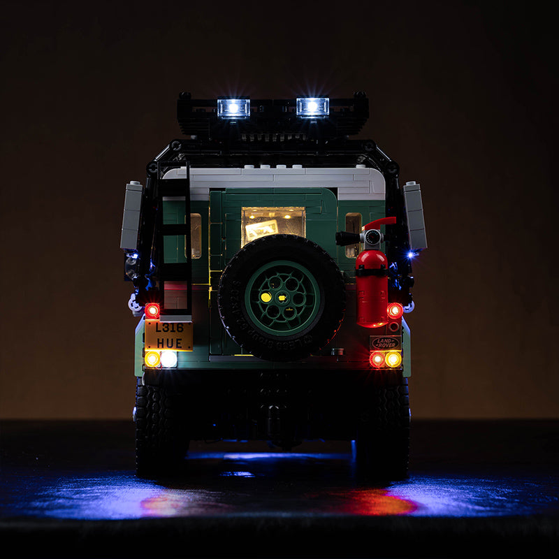 LED-Beleuchtungsset für LEGO® Icons Land Rover Classic Defender 90 10317 Fernbedienungs-Version