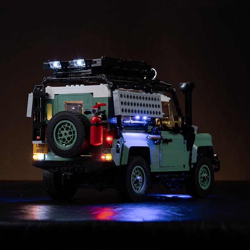 LED-Beleuchtungsset für LEGO® Icons Land Rover Classic Defender 90 10317 Fernbedienungs-Version