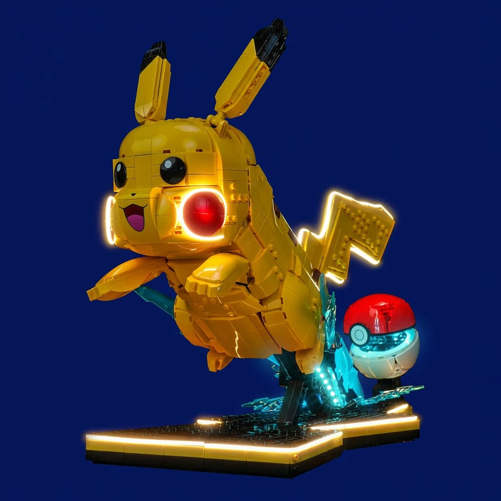 Set de Iluminación LED para LEGO® Pokémon Pikachu y Poké Ball – 72152 Versión con Control Remoto
