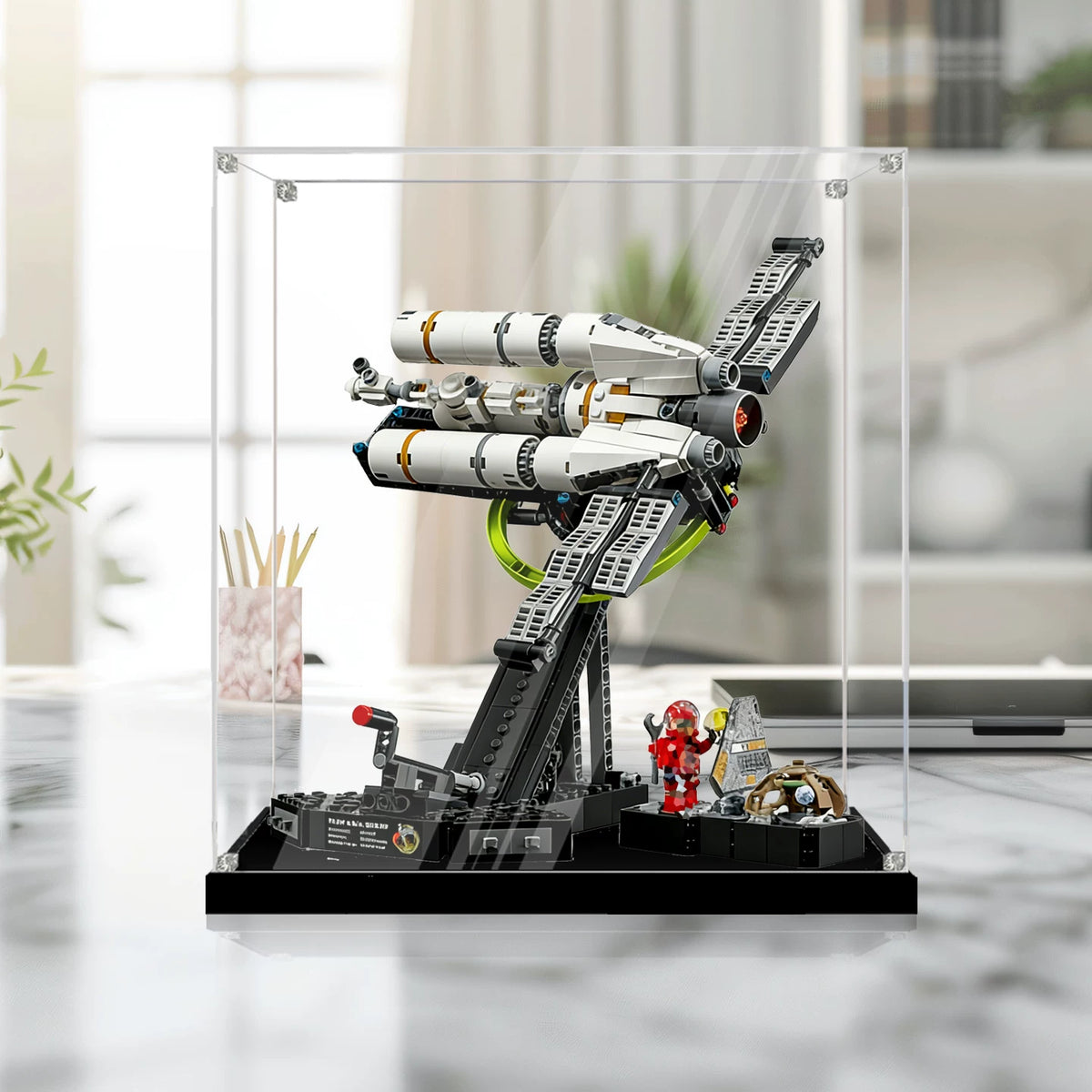 Staubdichte HD-Acryl-Vitrine mit UV-Schutz kompatibel mit LEGO 11389