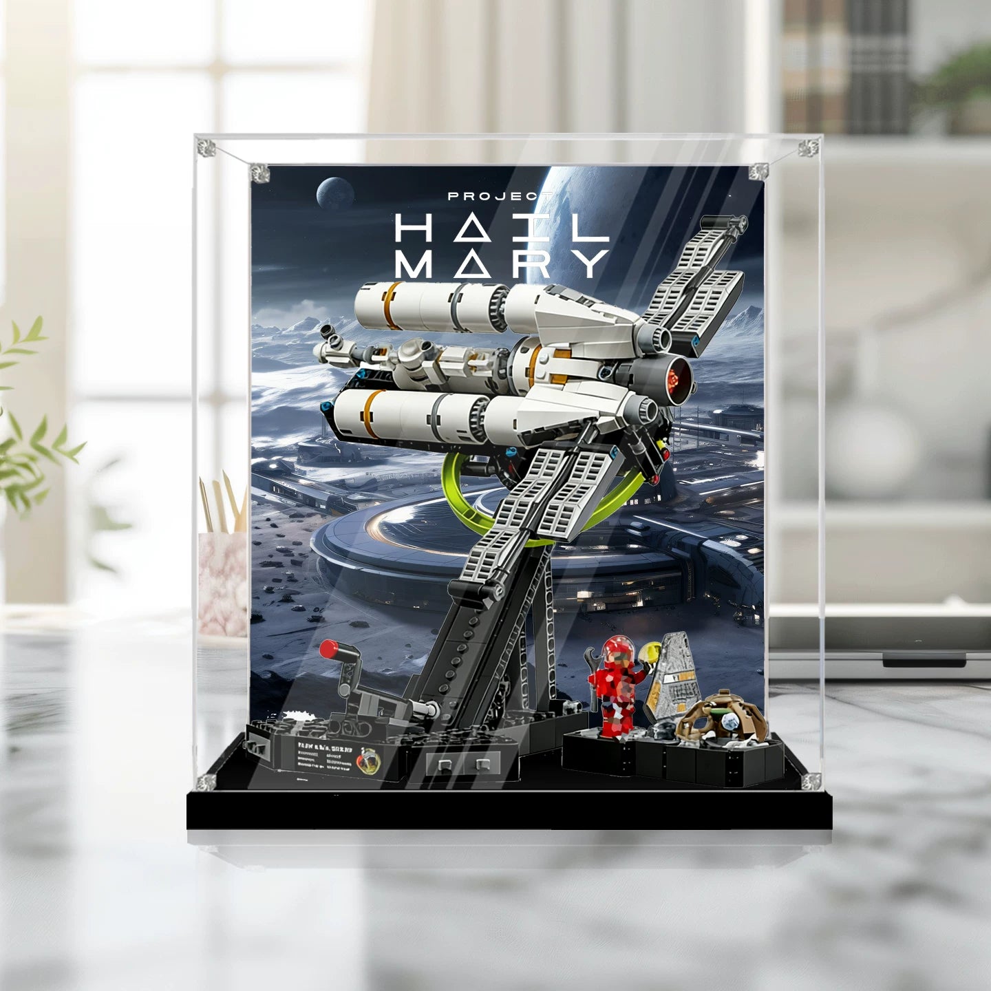 Staubdichte HD-Acryl-Vitrine mit UV-Schutz kompatibel mit LEGO 11389
