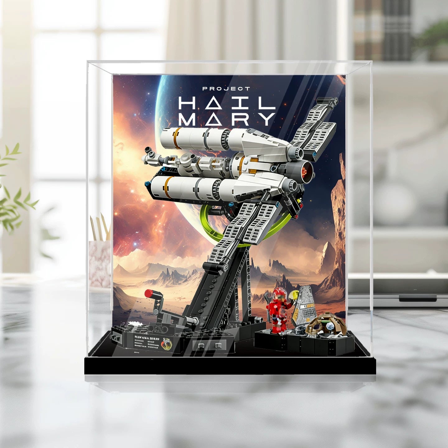 Staubdichte HD-Acryl-Vitrine mit UV-Schutz kompatibel mit LEGO 11389