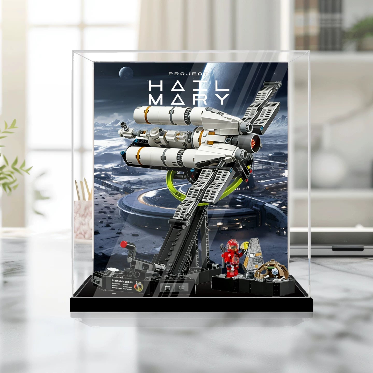 Staubdichte HD-Acryl-Vitrine mit UV-Schutz kompatibel mit LEGO 11389