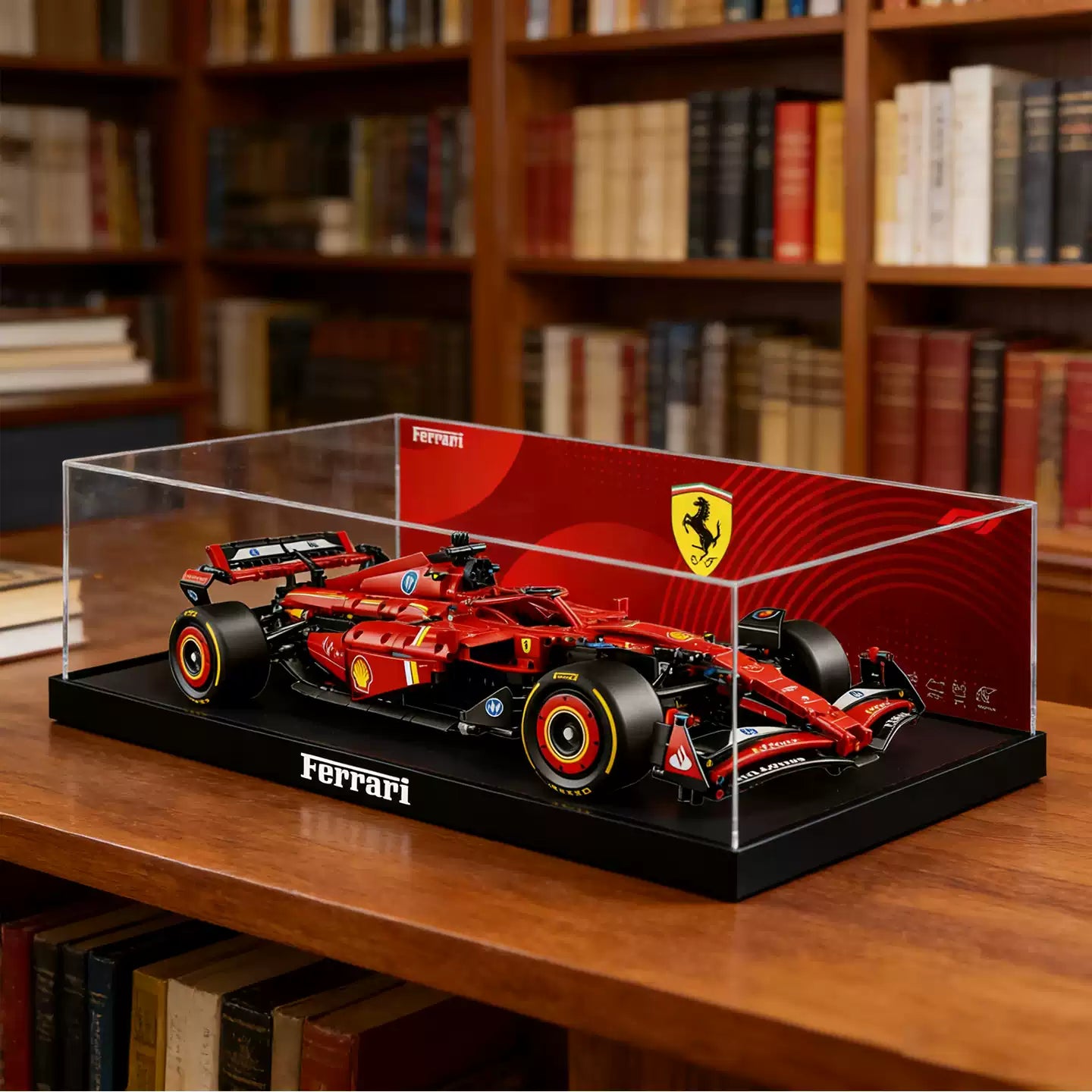Premium Acryl-Vitrine für LEGO 42207 Ferrari SF-24 F1 – Staubdicht, UV-Schutz & Kristallklar