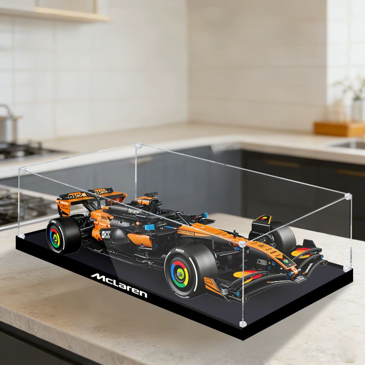 Staubdichte HD-Acryl-Vitrine mit UV-Schutz für LEGO Technic 42228 McLaren Formula 1 Race Car MCL39