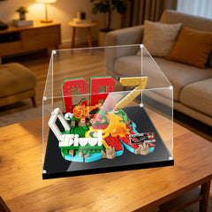 Premium-Vitrine für LEGO® 43016 + 43012 (Cristiano Ronaldo / CR7 Legendärer Tor-Moment) – Kristallklares Acryl, Staubdicht & UV-Schutz