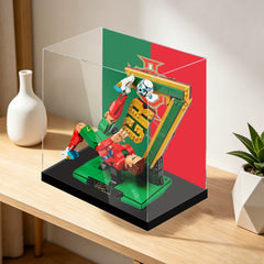 Premium-Vitrine für LEGO® 43016 + 43012 (Cristiano Ronaldo / CR7 Legendärer Tor-Moment) – Kristallklares Acryl, Staubdicht & UV-Schutz
