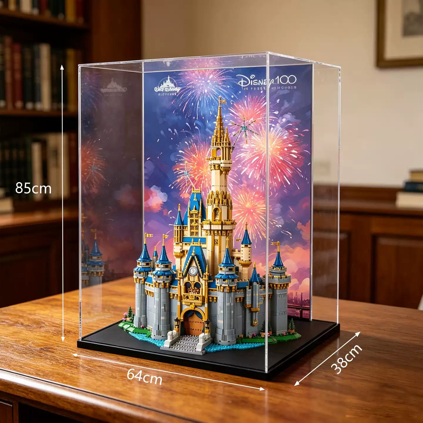 Staubdichte HD-Acryl-Vitrine mit UV-Schutz für LEGO Disney 43222 Das Disney Schloss