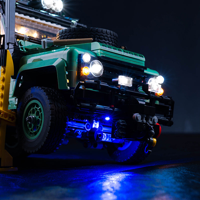 LED-Beleuchtungsset für LEGO® Icons Land Rover Classic Defender 90 10317 Fernbedienungs-Version