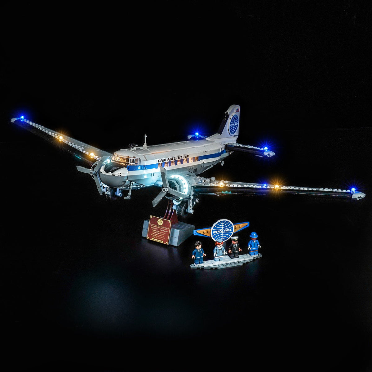 Set de Iluminación LED para LEGO® Icons Douglas™ DC-3™ PAN AM® – 11378 Versión con Control Remoto