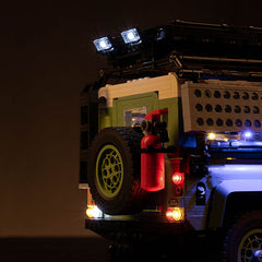 LED-Beleuchtungsset für LEGO® Icons Land Rover Classic Defender 90 10317 Fernbedienungs-Version