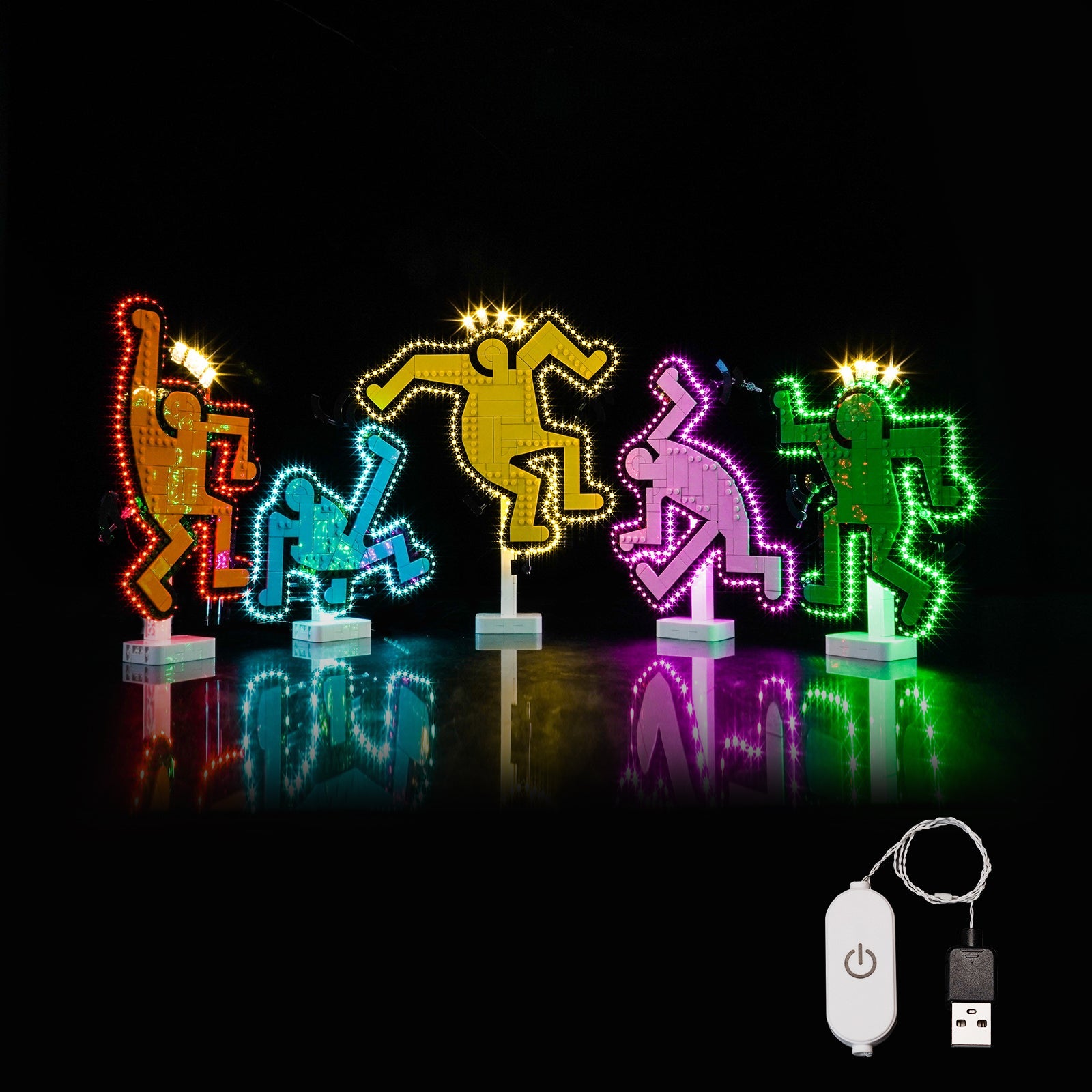 LED-beleuchtungsset für LEGO® Art Keith Haring – Dancing Figures 31216