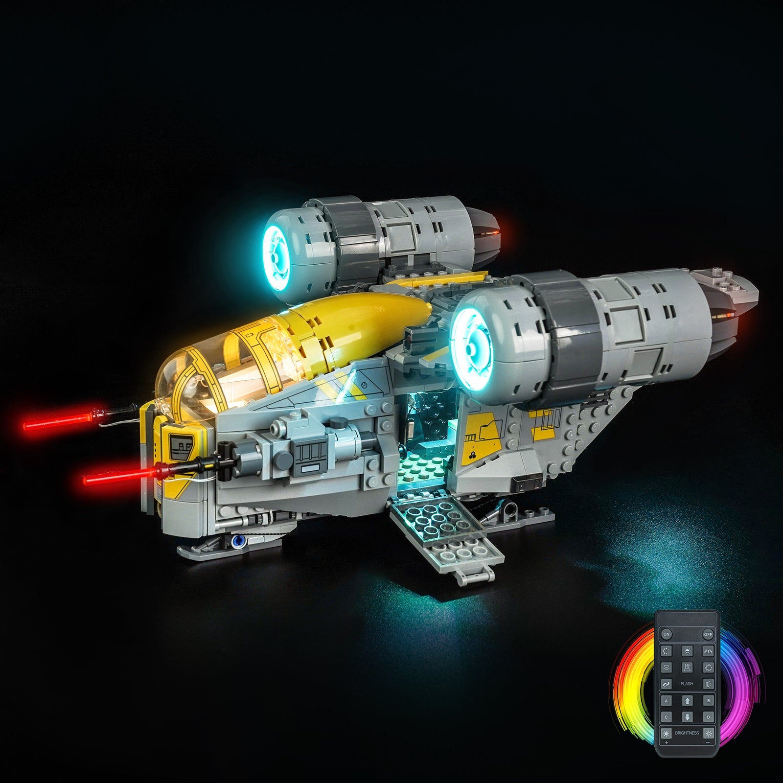 LED-belysningssæt til LEGO® Star Wars™ The Razor Crest™ – 75447 (varmlys-version)