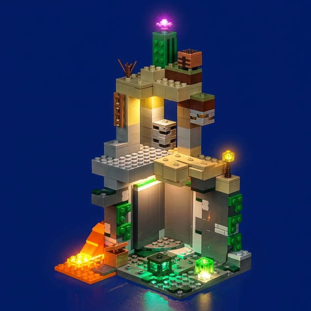 Set de Iluminación LED para LEGO® Minecraft El Mazmorra del Zombie – 21587 Versión con Control Remoto