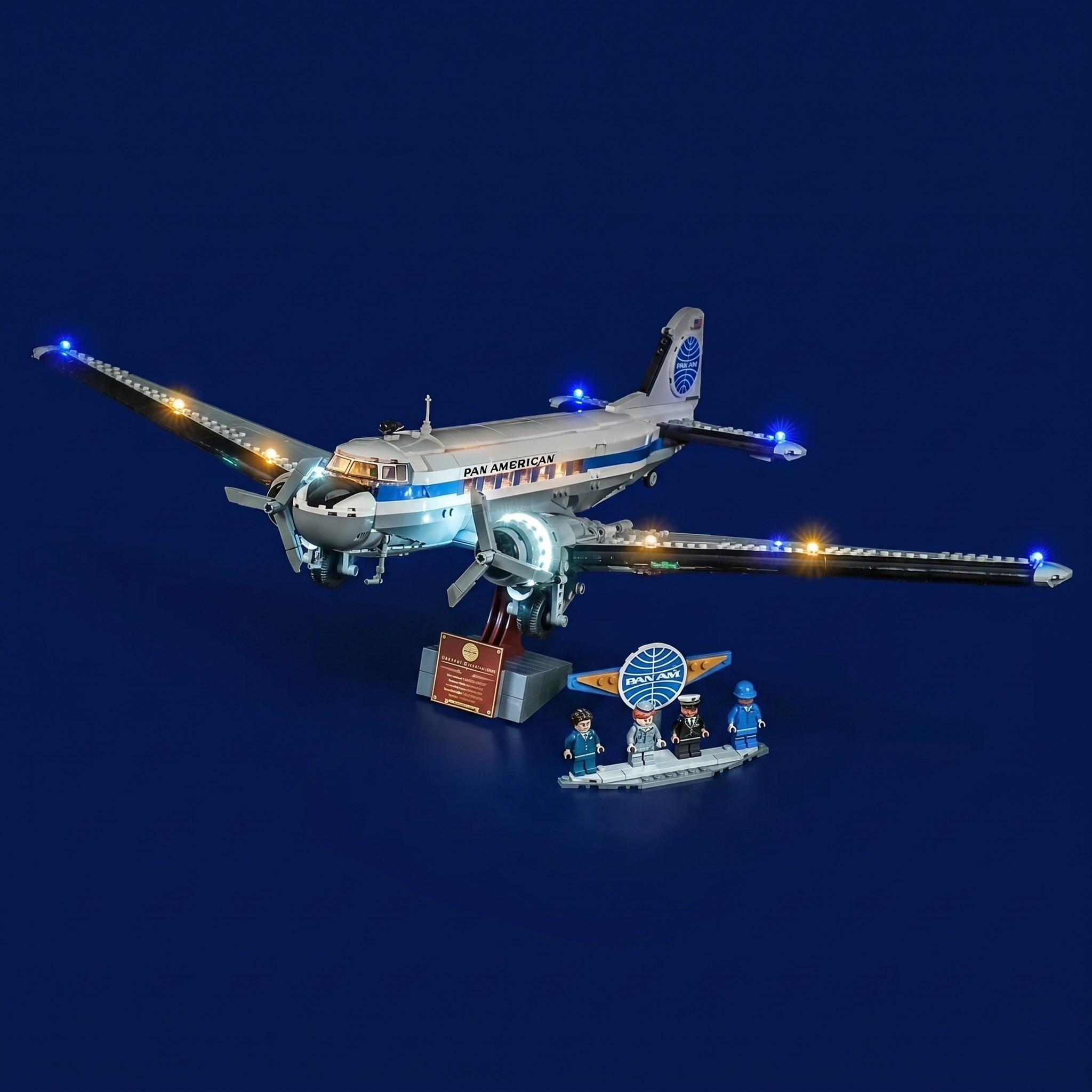 Set de Iluminación LED para LEGO® Icons Douglas™ DC-3™ PAN AM® – 11378 Versión con Control Remoto