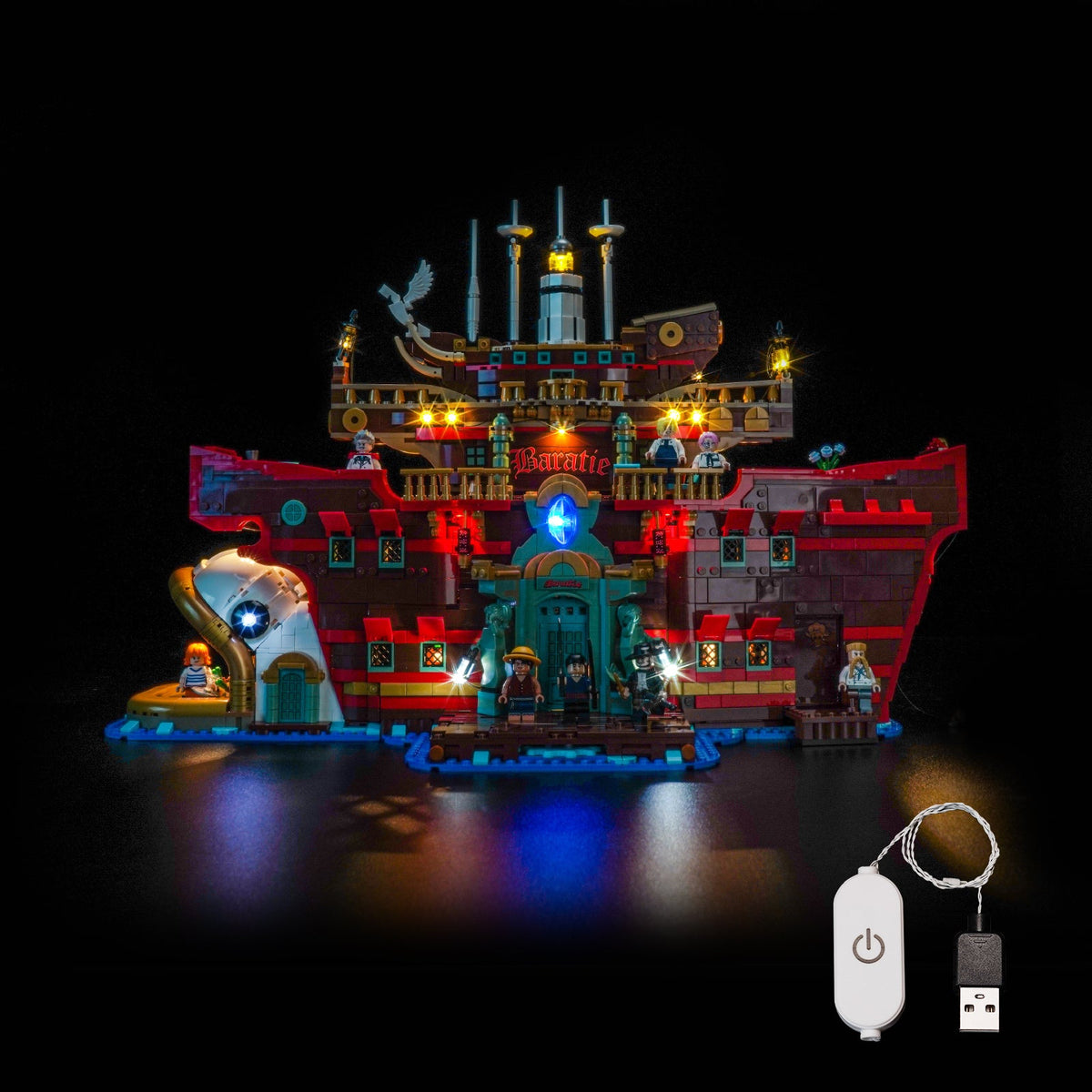 LED-beleuchtungsset für LEGO® One Piece The Baratie Floating Restaurant 75640