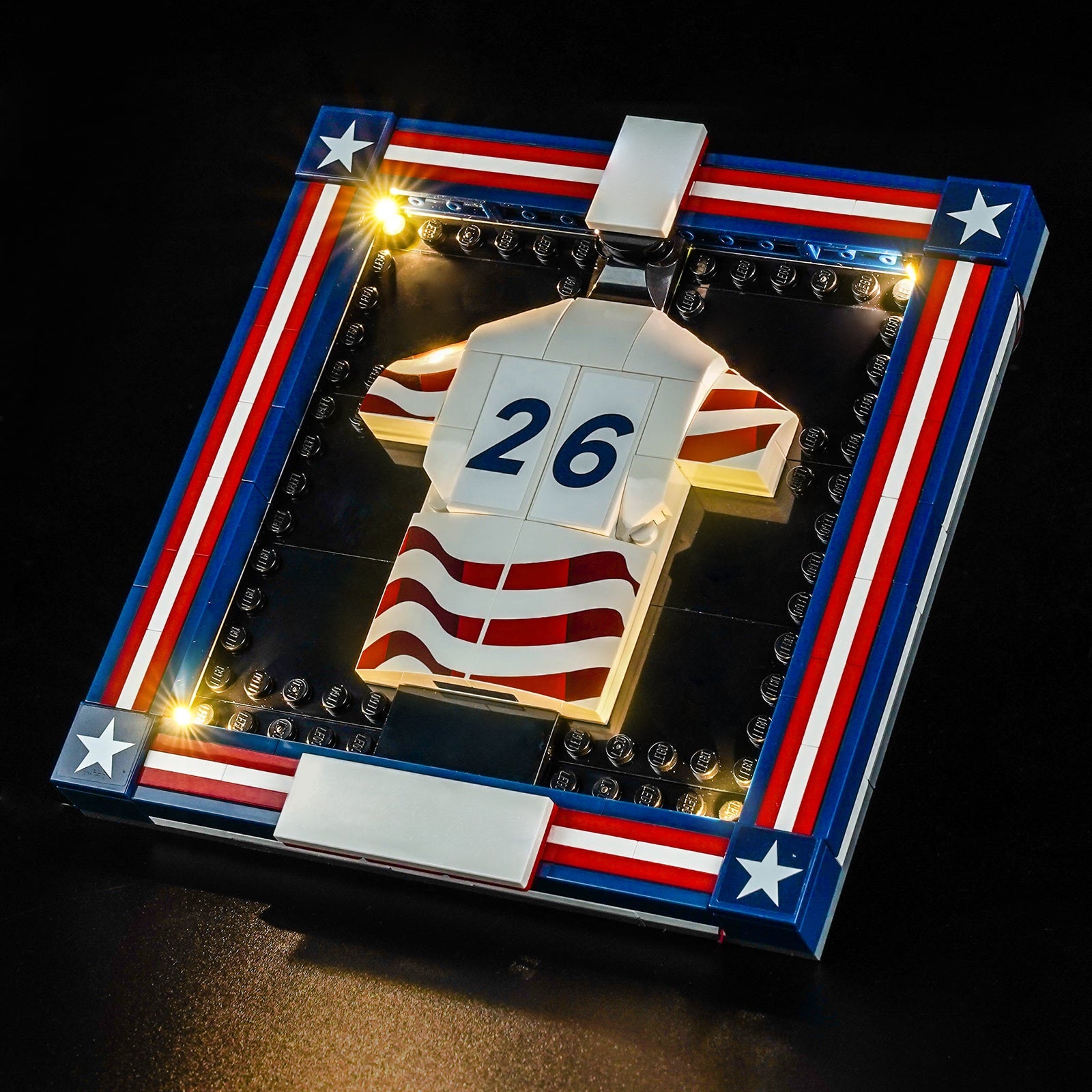 LED-belysningssæt til LEGO® Editions 2026 U.S. Soccer landsholdstrøje – 43033 (glans-udgave)
