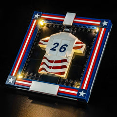 LED-belysningssæt til LEGO® Editions 2026 U.S. Soccer landsholdstrøje – 43033 (glans-udgave)