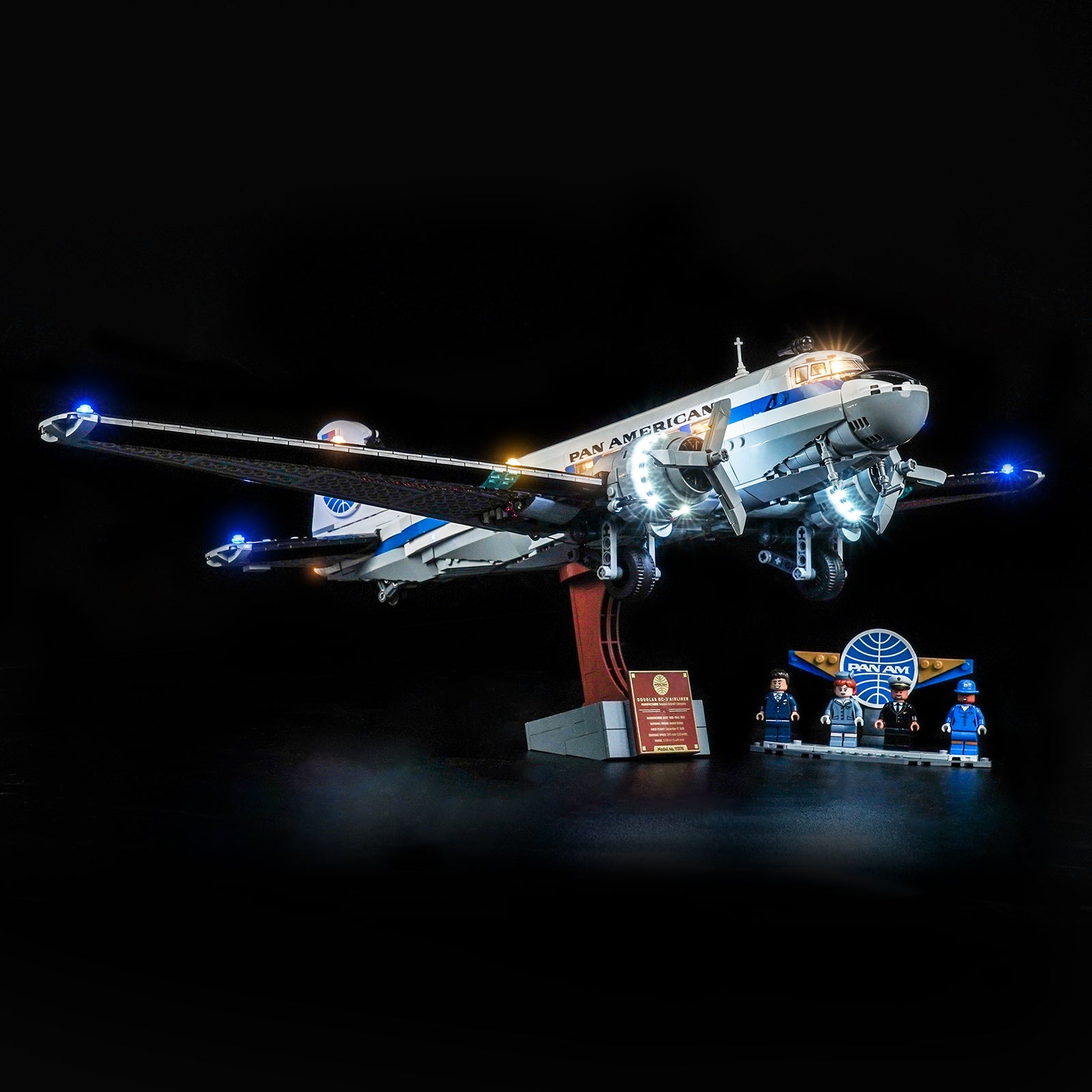 Set de Iluminación LED para LEGO® Icons Douglas™ DC-3™ PAN AM® – 11378 Versión con Control Remoto