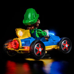 Set di Illuminazione LED per LEGO® Super Mario Mario Kart™ Luigi & Mach 8 – 72050 Versione con Telecomando