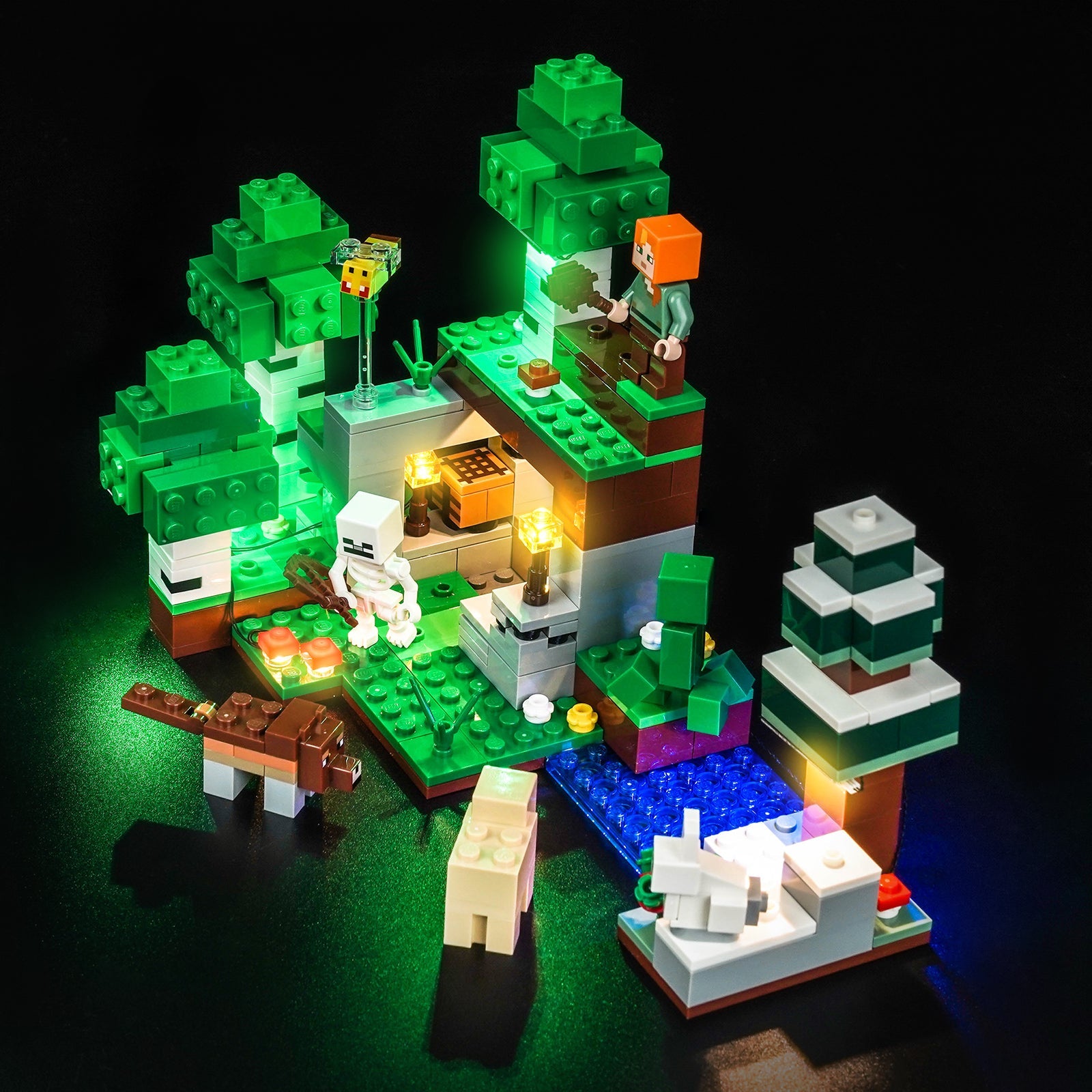 LED-Beleuchtungsset für LEGO® Minecraft Das erste Nacht-Abenteuer 21593 (Elite Edition)