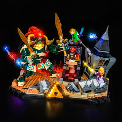 LED-belysningssæt til LEGO® The Legend of Zelda™ Ocarina of Time: Den endelige kamp – 77093 (varmlys-version)