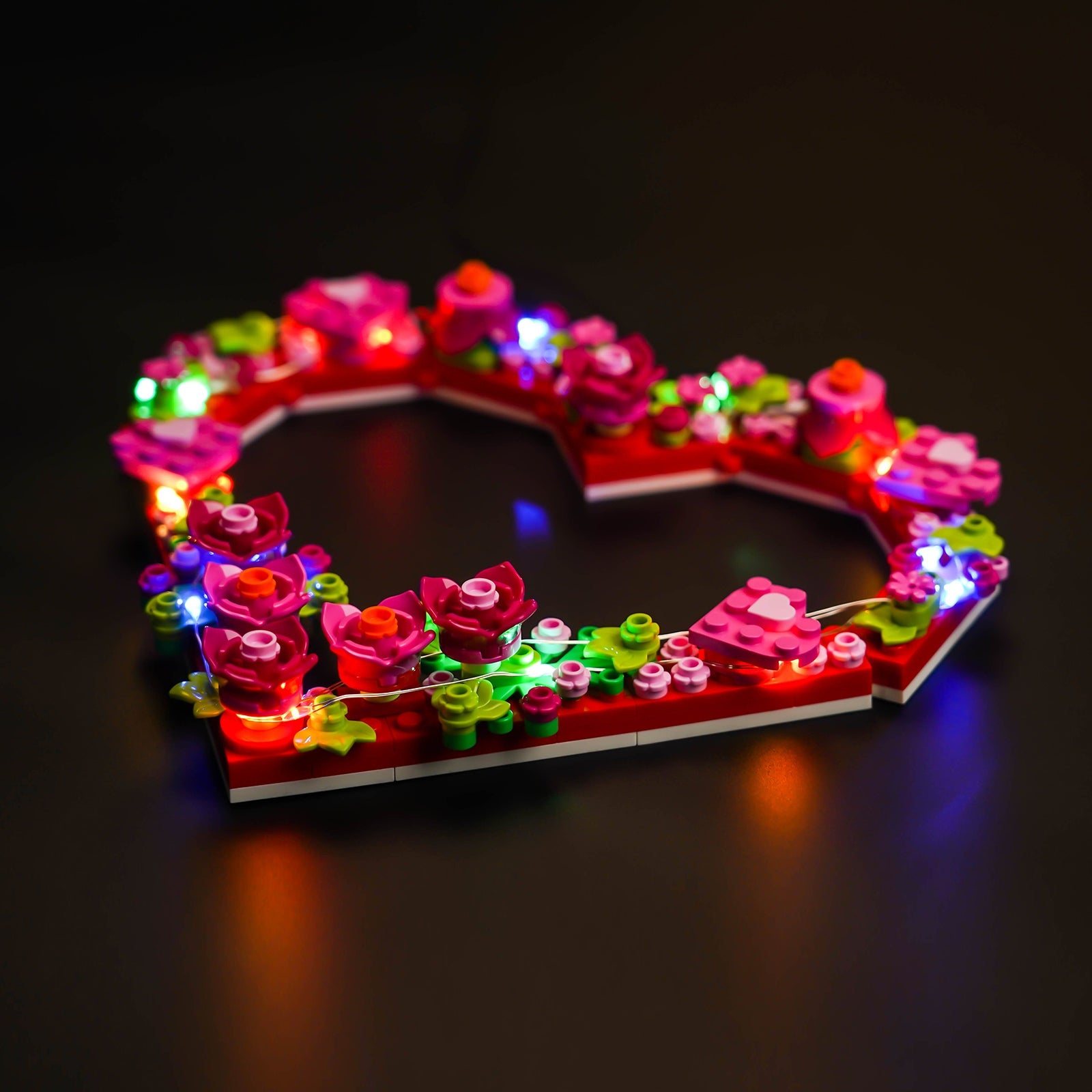 LED-Beleuchtungsset für LEGO® Herz-Ornament 40638 Fernbedienungs-Version