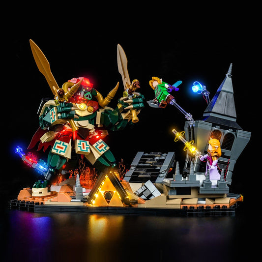 LED-belysningssæt til LEGO® The Legend of Zelda™ Ocarina of Time: Den endelige kamp – 77093 (varmlys-version)