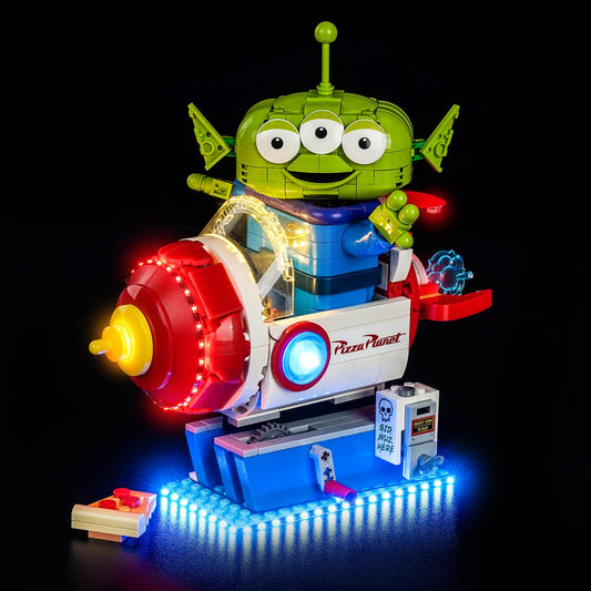 LED-Beleuchtungsset für LEGO® Disney Alien mit Pizza Planet Raketen-Fahrgeschäft – 43307 (Galaktische Edition)