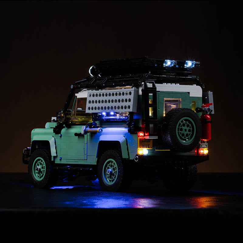 LED-Beleuchtungsset für LEGO® Icons Land Rover Classic Defender 90 10317 Fernbedienungs-Version