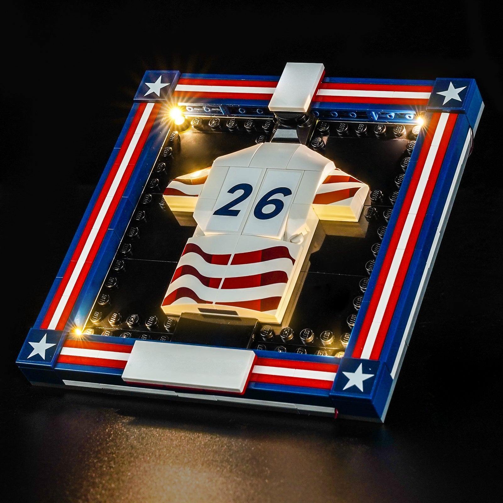 LED-belysningssæt til LEGO® Editions 2026 U.S. Soccer landsholdstrøje – 43033 (glans-udgave)