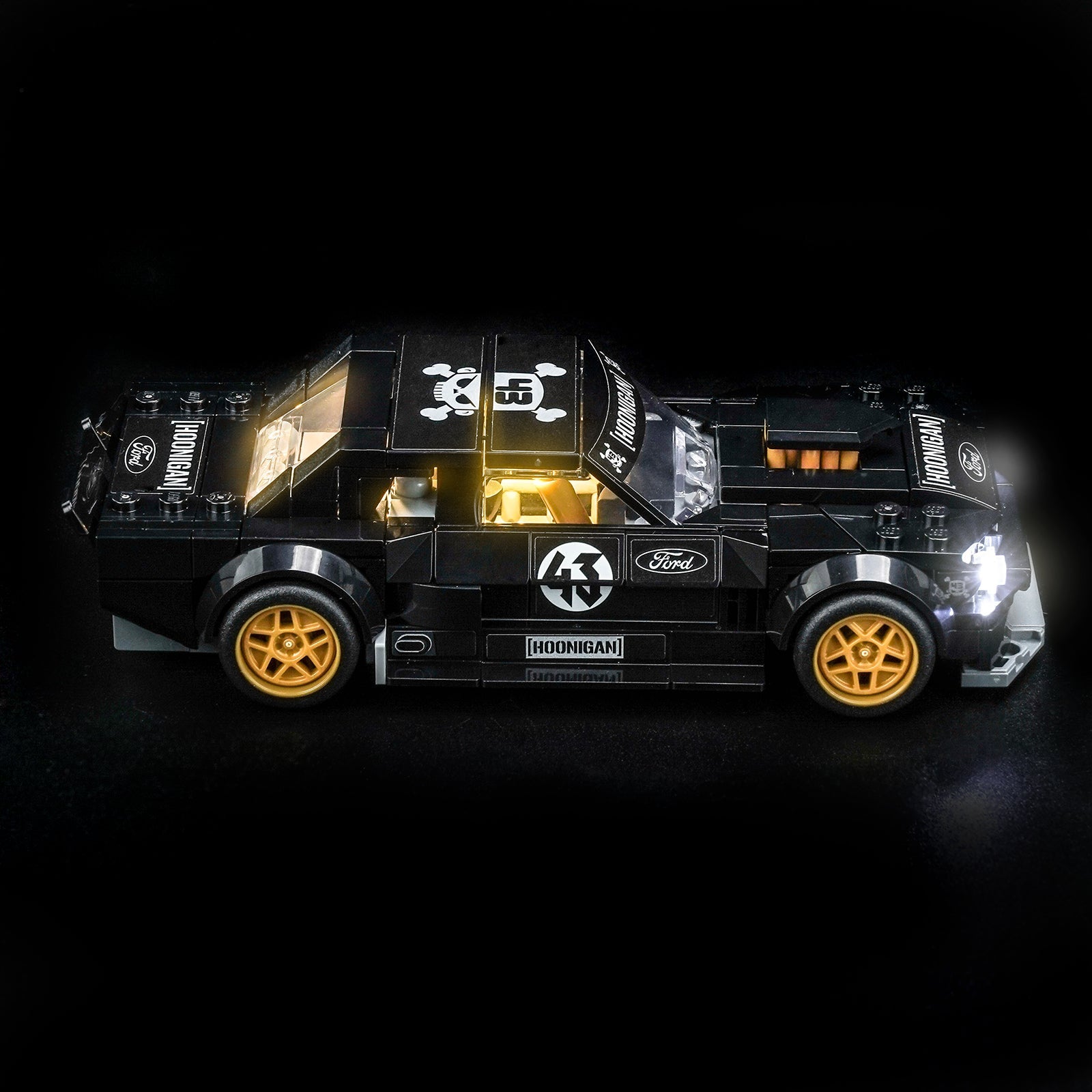Bricklightlab LED-Beleuchtungsset für LEGO® Speed Champions Ken Block's '65 Ford Mustang Hoonicorn V1 (77262)