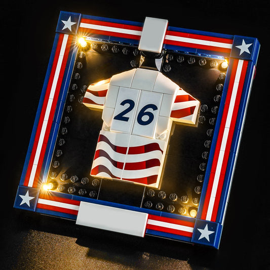 LED-belysningssæt til LEGO® Editions 2026 U.S. Soccer landsholdstrøje – 43033 (glans-udgave)
