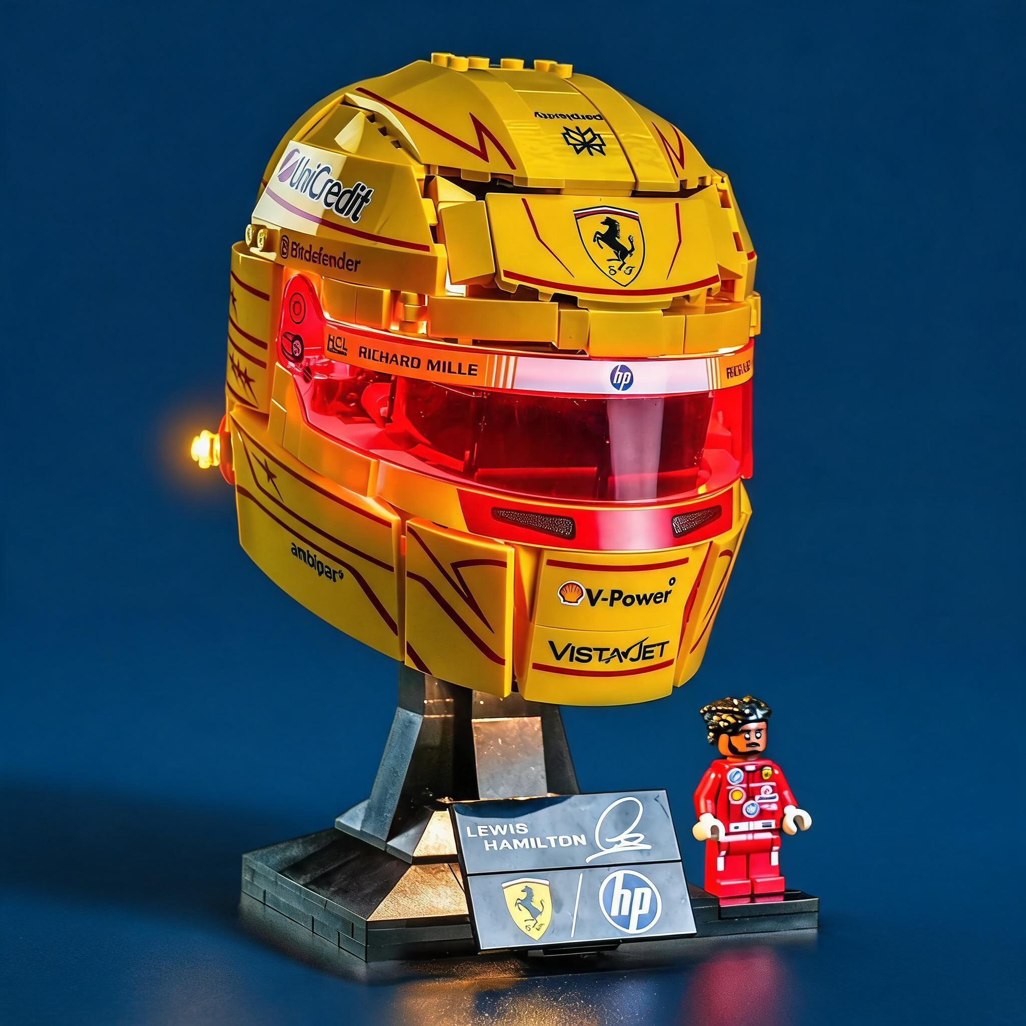 LED-belysningssæt til LEGO® Editions Scuderia Ferrari HP Lewis Hamilton Hjelm 43022 (Elite Edition)