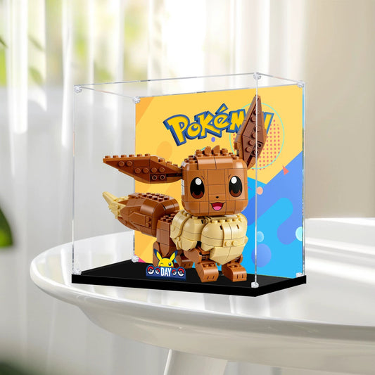 Staubdichte HD-Acryl-Vitrine für LEGO Pokémon 72151 Evoli