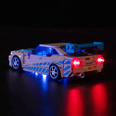 LED-beleuchtungsset für LEGO® 2 Fast 2 Furious Nissan Skyline GT-R (R34) 76917