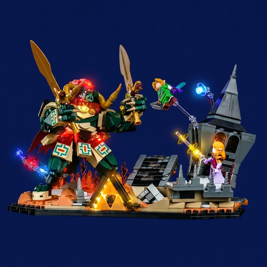 LED-belysningssæt til LEGO® The Legend of Zelda™ Ocarina of Time: Den endelige kamp – 77093 (varmlys-version)
