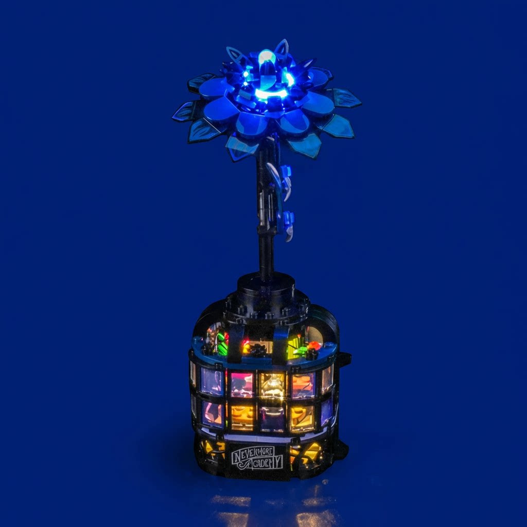 LED-belysningssæt til LEGO® Wednesday Sets Black Dahlia Flower 76784