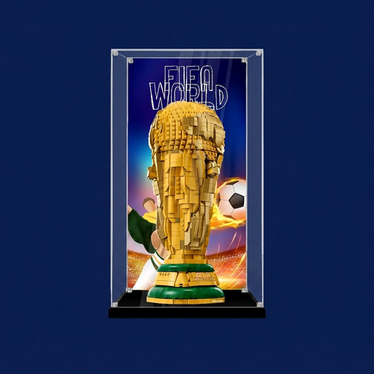 Staubdichte HD-Acryl-Vitrine mit UV-Schutz für LEGO 43020 Weltmeisterschafts-Trophäe