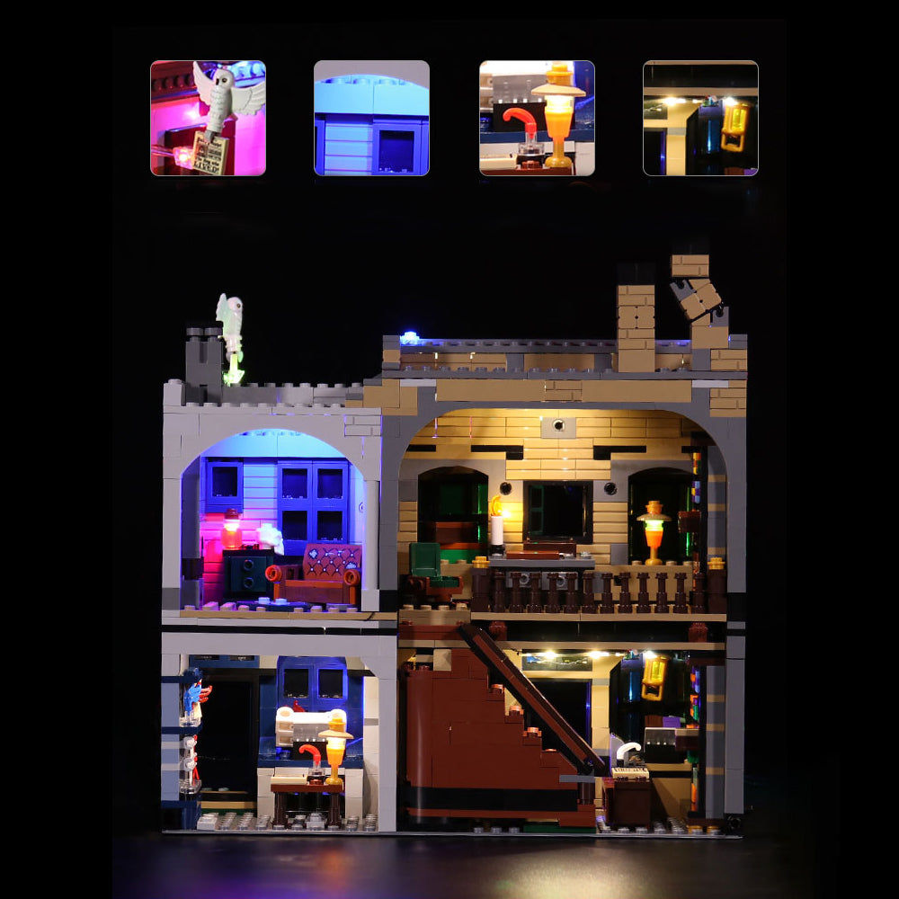 LED-Beleuchtungsset für LEGO® Harry Potter™ Winkelgasse™ 75978 Fernbedienungs-Version