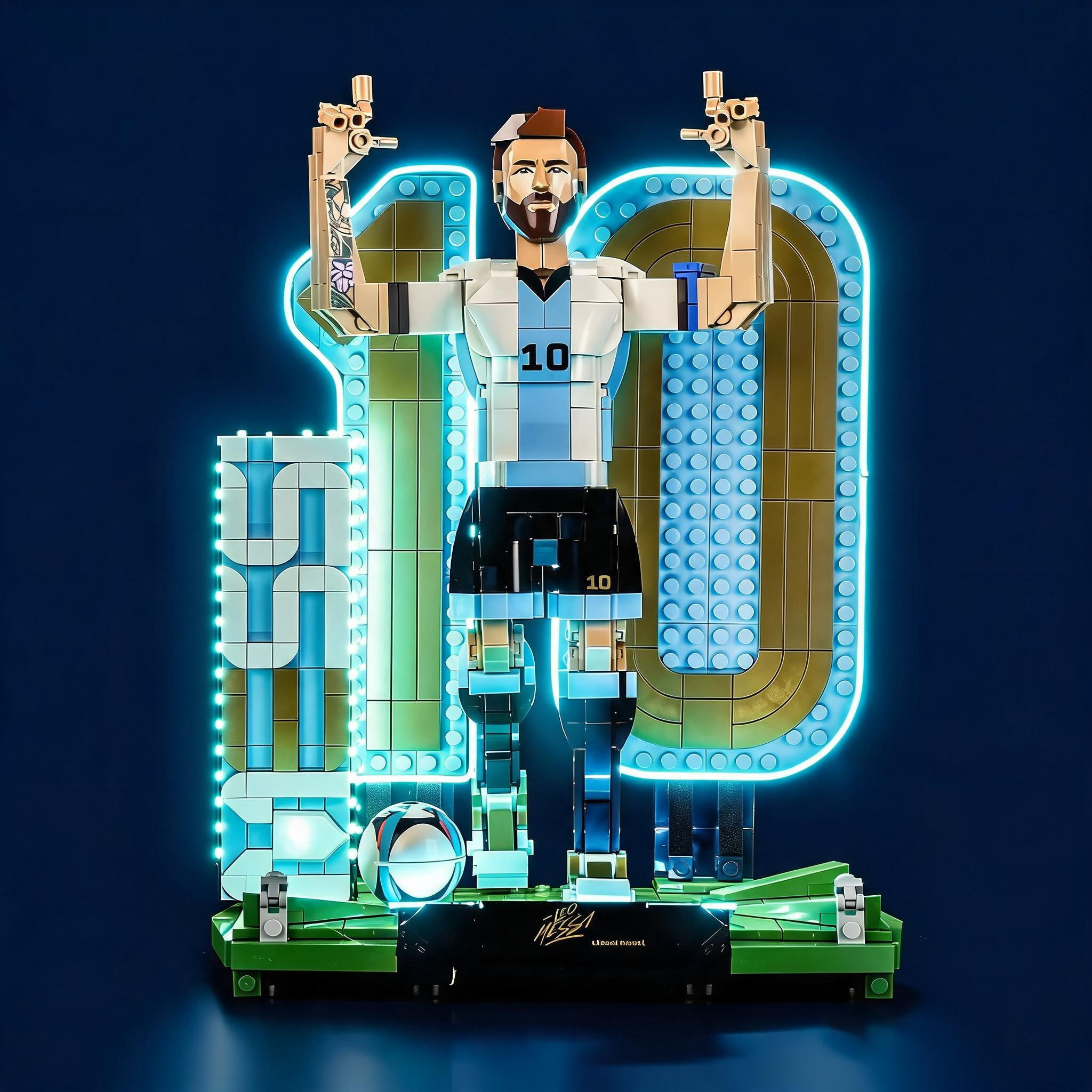 Kit de Iluminación LED para LEGO® Editions Lionel Messi – Leyenda del Fútbol 43015 (GOAT Edition)